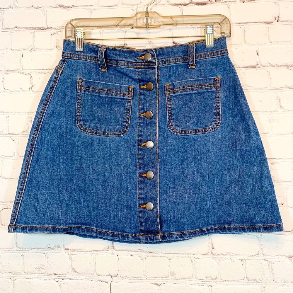 SP Black Label Jean skirt button front